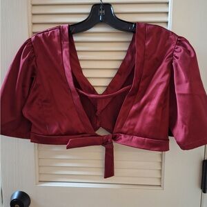 Elegant Burgundy Women's Top